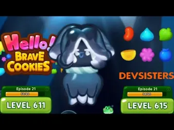 Video guide by Jelly Sapinho: Hello! Brave Cookies Level 611 #hellobravecookies