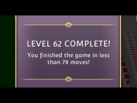 Video guide by SolitaireSavvy: Solitaire Level 62 #solitaire