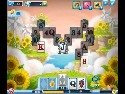 Video guide by skillgaming: Solitaire Level 63 #solitaire