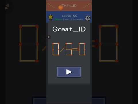 Video guide by MA Connects: Matchstick Puzzle Level 55 #matchstickpuzzle