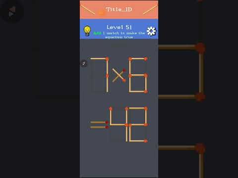 Video guide by MA Connects: Matchstick Puzzle Level 51 #matchstickpuzzle