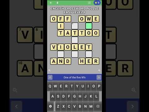 Video guide by The Bubbly Lili: English Crossword Puzzle Level 8 #englishcrosswordpuzzle