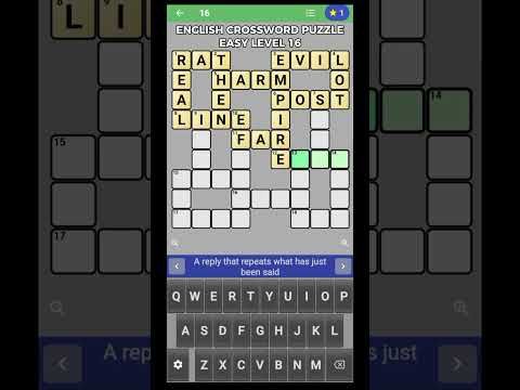 Video guide by The Bubbly Lili: English Crossword Puzzle Level 16 #englishcrosswordpuzzle