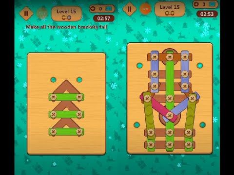 Video guide by Lim Shi San: Wood Nuts & Bolts Puzzle Level 15 #woodnutsamp