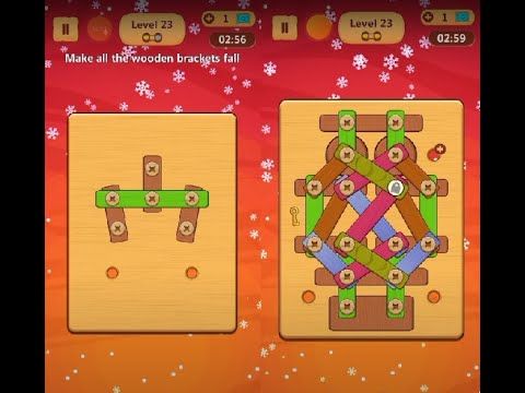 Video guide by Lim Shi San: Wood Nuts & Bolts Puzzle Level 23 #woodnutsamp