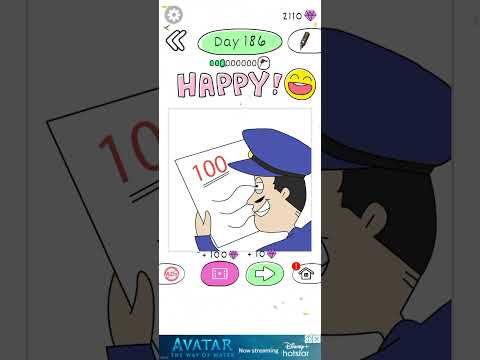 Video guide by ☬Prashant 999☬: Draw Happy Police! Level 186 #drawhappypolice