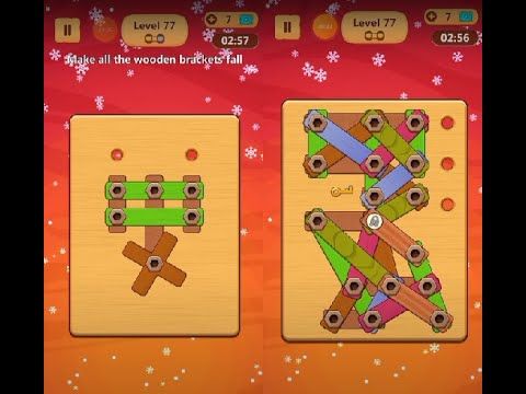 Video guide by Lim Shi San: Wood Nuts & Bolts Puzzle Level 77 #woodnutsamp