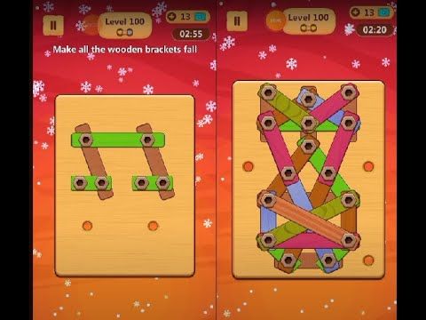 Video guide by Lim Shi San: Wood Nuts & Bolts Puzzle Level 100 #woodnutsamp