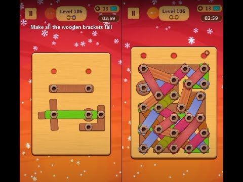 Video guide by Lim Shi San: Wood Nuts & Bolts Puzzle Level 106 #woodnutsamp