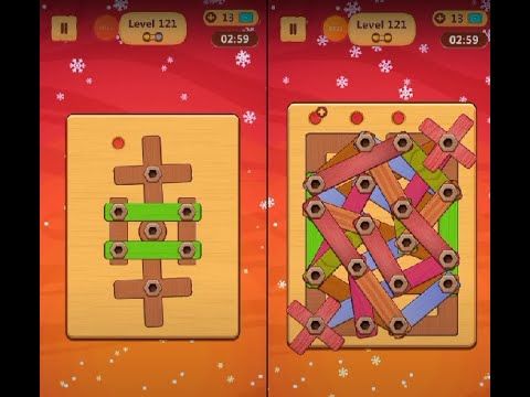 Video guide by Lim Shi San: Wood Nuts & Bolts Puzzle Level 121 #woodnutsamp