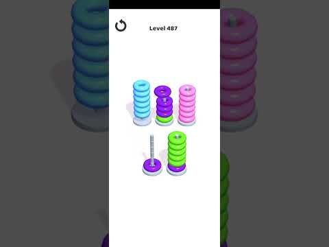 Video guide by Mobile Games: Hoop Stack Level 487 #hoopstack