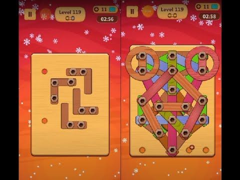 Video guide by Lim Shi San: Wood Nuts & Bolts Puzzle Level 119 #woodnutsamp