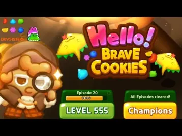 Video guide by Jelly Sapinho: Hello! Brave Cookies Level 555 #hellobravecookies