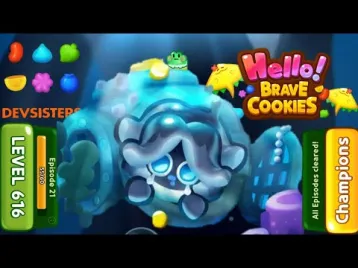 Video guide by Jelly Sapinho: Hello! Brave Cookies Level 616 #hellobravecookies