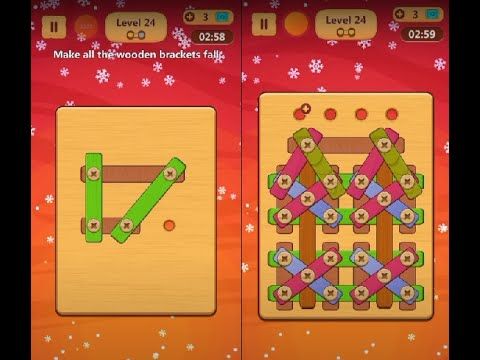 Video guide by Lim Shi San: Wood Nuts & Bolts Puzzle Level 24 #woodnutsamp