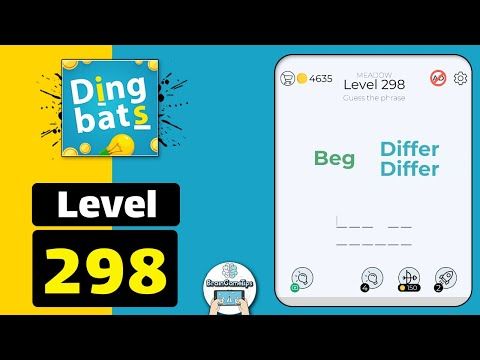 Video guide by BrainGameTips: Dingbats! Level 298 #dingbats