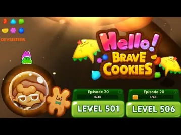 Video guide by Jelly Sapinho: Hello! Brave Cookies Level 501 #hellobravecookies