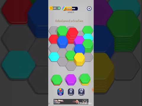 Video guide by Relax Games For Free Time: Hexa Sort Level 3 #hexasort