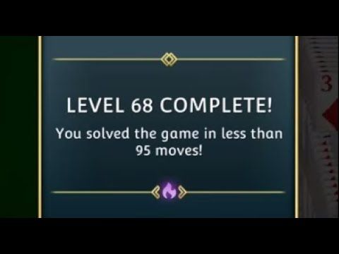 Video guide by SolitaireSavvy: Solitaire:-) Level 68 #solitaire