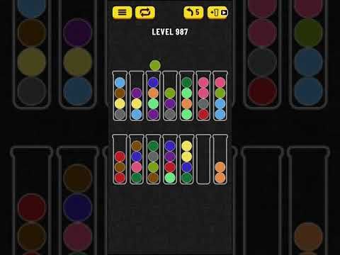 Video guide by Mobile games: Ball Sort Puzzle Level 987 #ballsortpuzzle