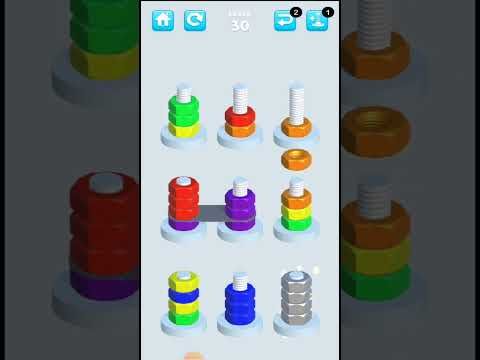 Video guide by King Cobra Snake: Nuts And Bolts Sort Level 30 #nutsandbolts