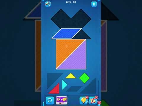 Video guide by game bazaar : Tangram! Level 58 #tangram