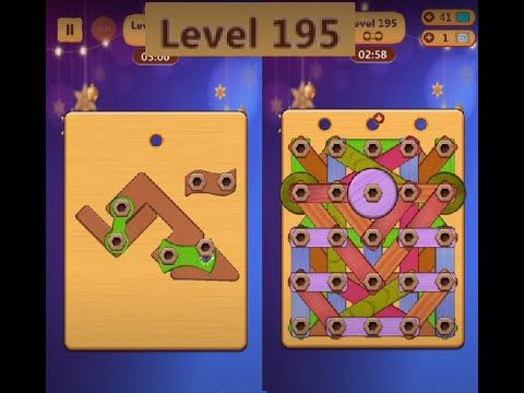 Video guide by Lim Shi San: Wood Nuts & Bolts Puzzle Level 195 #woodnutsamp