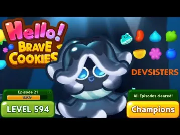 Video guide by Jelly Sapinho: Hello! Brave Cookies Level 594 #hellobravecookies