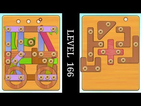 Video guide by DB2 Gaming: Wood Nuts & Bolts Puzzle Level 166 #woodnutsamp
