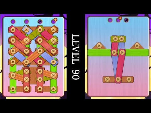 Video guide by DB2 Gaming: Wood Nuts & Bolts Puzzle Level 90 #woodnutsamp