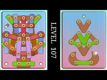 Video guide by DB2 Gaming: Wood Nuts & Bolts Puzzle Level 107 #woodnutsamp