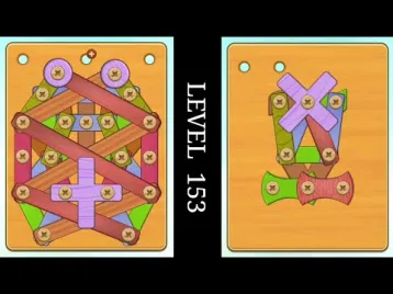 Video guide by DB2 Gaming: Wood Nuts & Bolts Puzzle Level 153 #woodnutsamp