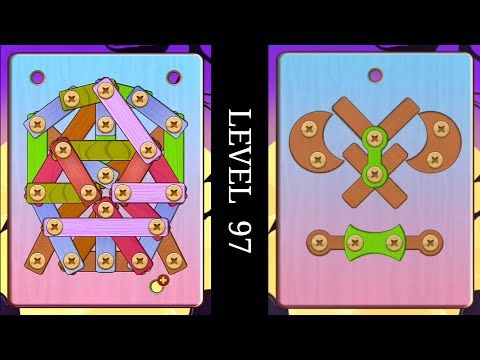 Video guide by DB2 Gaming: Wood Nuts & Bolts Puzzle Level 97 #woodnutsamp