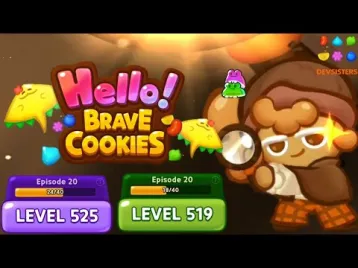 Video guide by Jelly Sapinho: Hello! Brave Cookies Level 519 #hellobravecookies