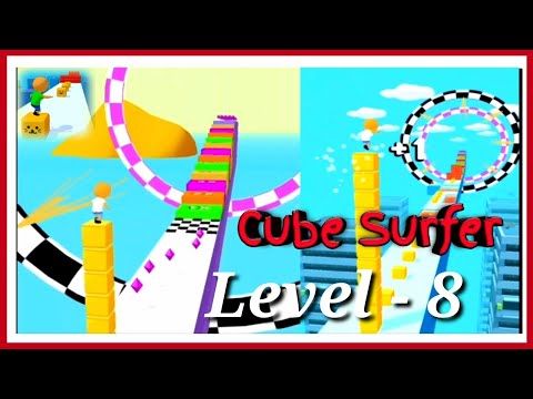 Video guide by Hen gamers: Cube Surfer! Level 8 #cubesurfer
