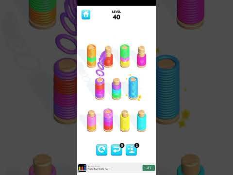 Video guide by All Games Here : Slinky Sort Puzzle Level 40 #slinkysortpuzzle