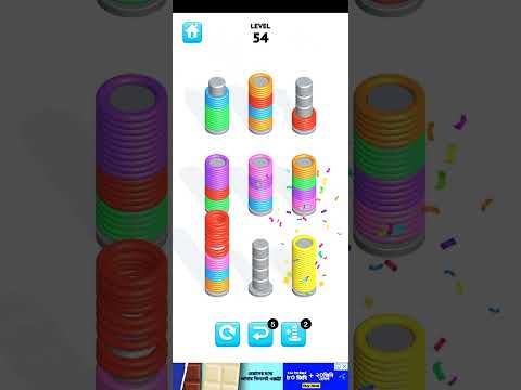 Video guide by All Games Here : Slinky Sort Puzzle Level 54 #slinkysortpuzzle