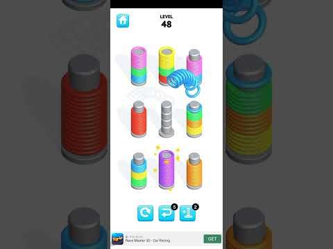 Video guide by All Games Here : Slinky Sort Puzzle Level 48 #slinkysortpuzzle