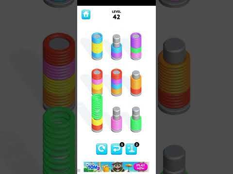 Video guide by All Games Here : Slinky Sort Puzzle Level 42 #slinkysortpuzzle
