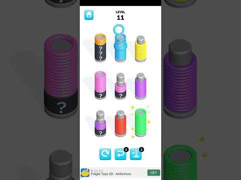 Video guide by All Games Here : Slinky Sort Puzzle Level 11 #slinkysortpuzzle