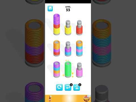 Video guide by All Games Here : Slinky Sort Puzzle Level 33 #slinkysortpuzzle