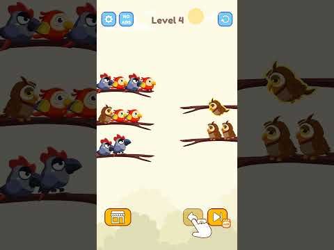 Video guide by Joydwip Gaming: Bird Sort Color Puzzle Game Level 4 #birdsortcolor