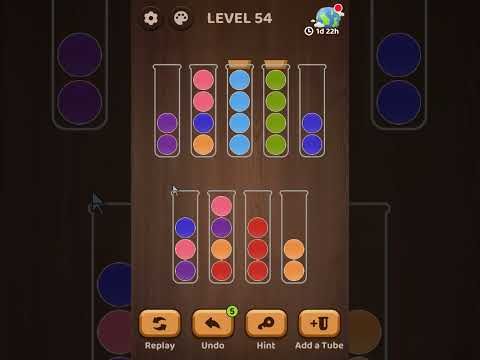 Video guide by Marcela Martinez: Ball Sort Puzzle Level 54 #ballsortpuzzle