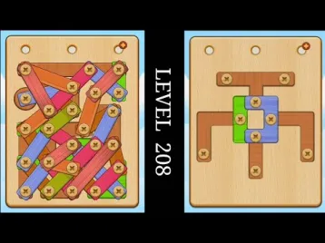 Video guide by DB2 Gaming: Wood Nuts & Bolts Puzzle Level 208 #woodnutsamp