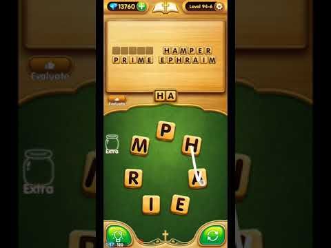 Video guide by ETPC EPIC TIME PASS CHANNEL: Bible Word Puzzle Chapter 94 - Level 6 #biblewordpuzzle
