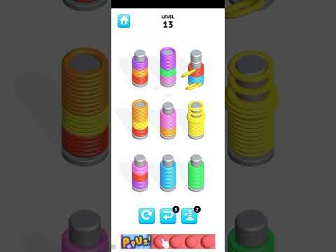 Video guide by All Games Here : Slinky Sort Puzzle Level 13 #slinkysortpuzzle