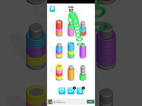 Video guide by All Games Here : Slinky Sort Puzzle Level 57 #slinkysortpuzzle