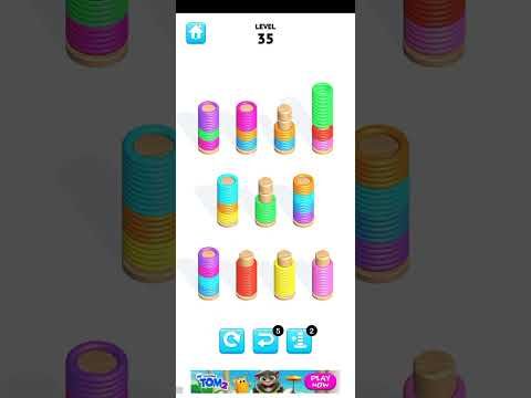 Video guide by All Games Here : Slinky Sort Puzzle Level 35 #slinkysortpuzzle