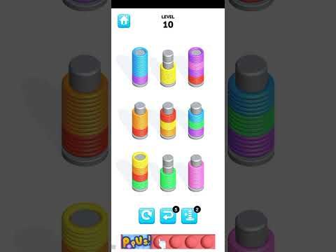 Video guide by All Games Here : Slinky Sort Puzzle Level 10 #slinkysortpuzzle