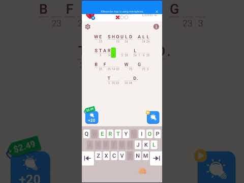 Video guide by The Gamer?: Cryptogram Level 4 #cryptogram